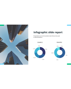 Blue and Green Business Infographic PowerPoint Slide